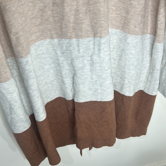 J. JILL Tan/Brown Color Block Long Button Front Cardigan Size Large - Picture 9 of 15